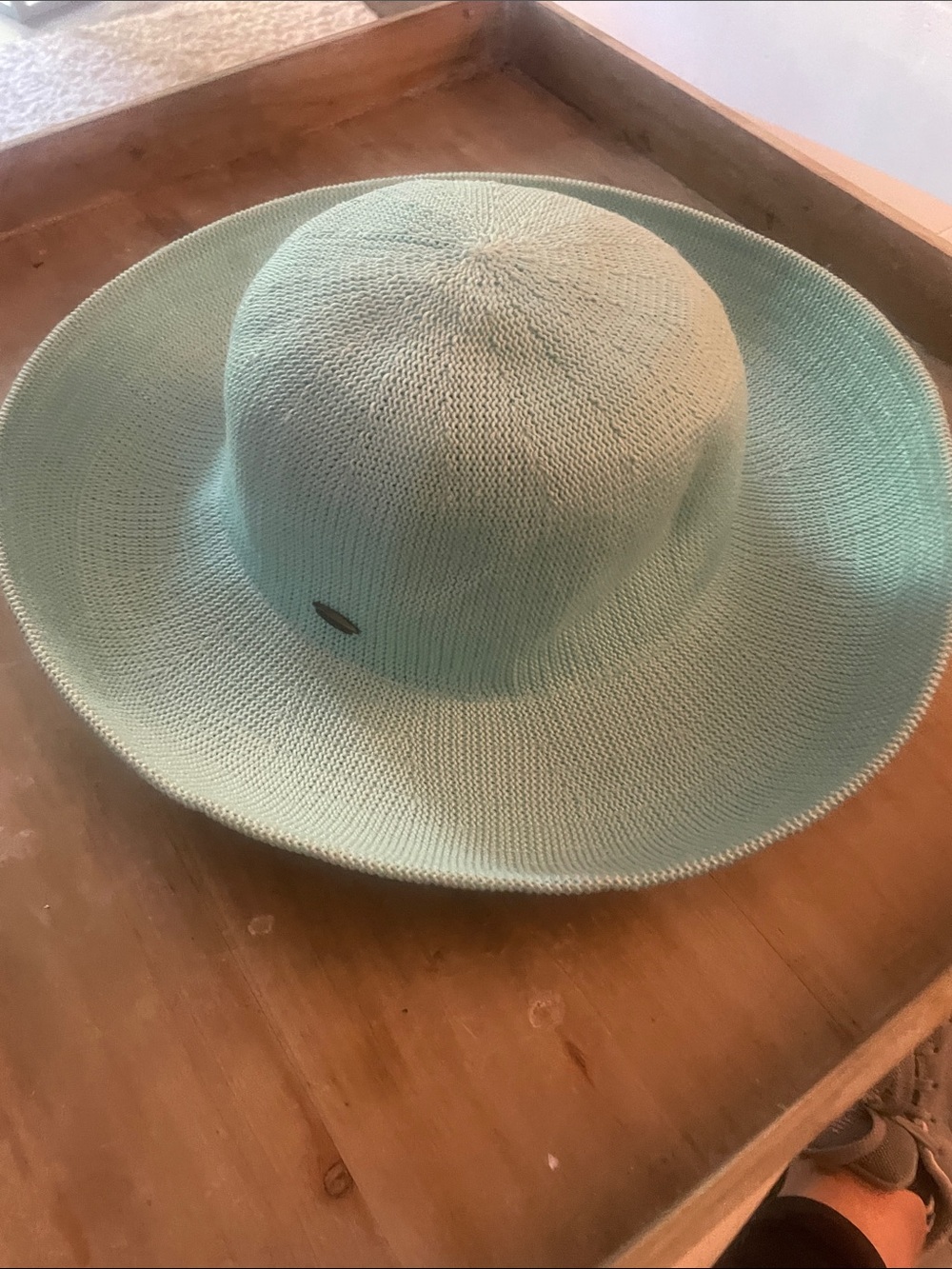 Scala Breathable Wide-Brim Sun Hat in Mint Green